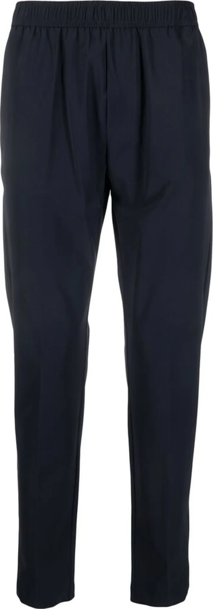 Elasticated-Waistband Tapered Trousers