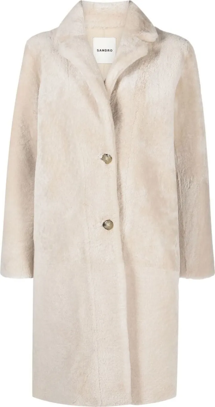 Shearling Single-Breasted Coat