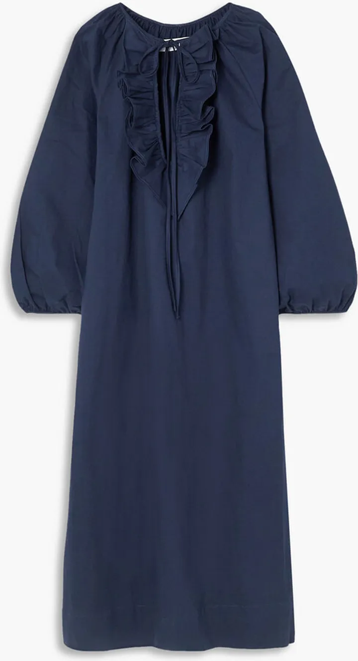 Gorrion ruffled stretch-cotton maxi dress