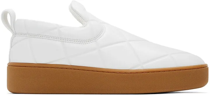 Bottega Veneta White 'The Quilt' Sneakers