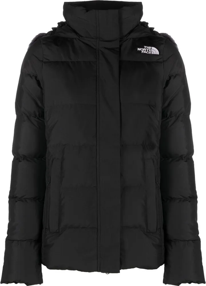 Black Gotham Hooded Puffer Coat