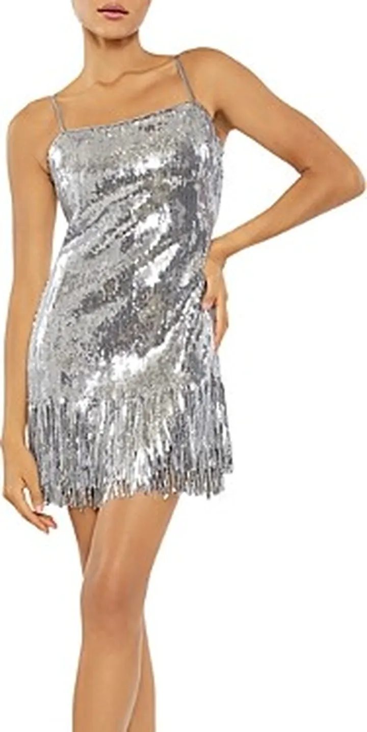 Likely Winsley Metallic Fringe Hem Dress