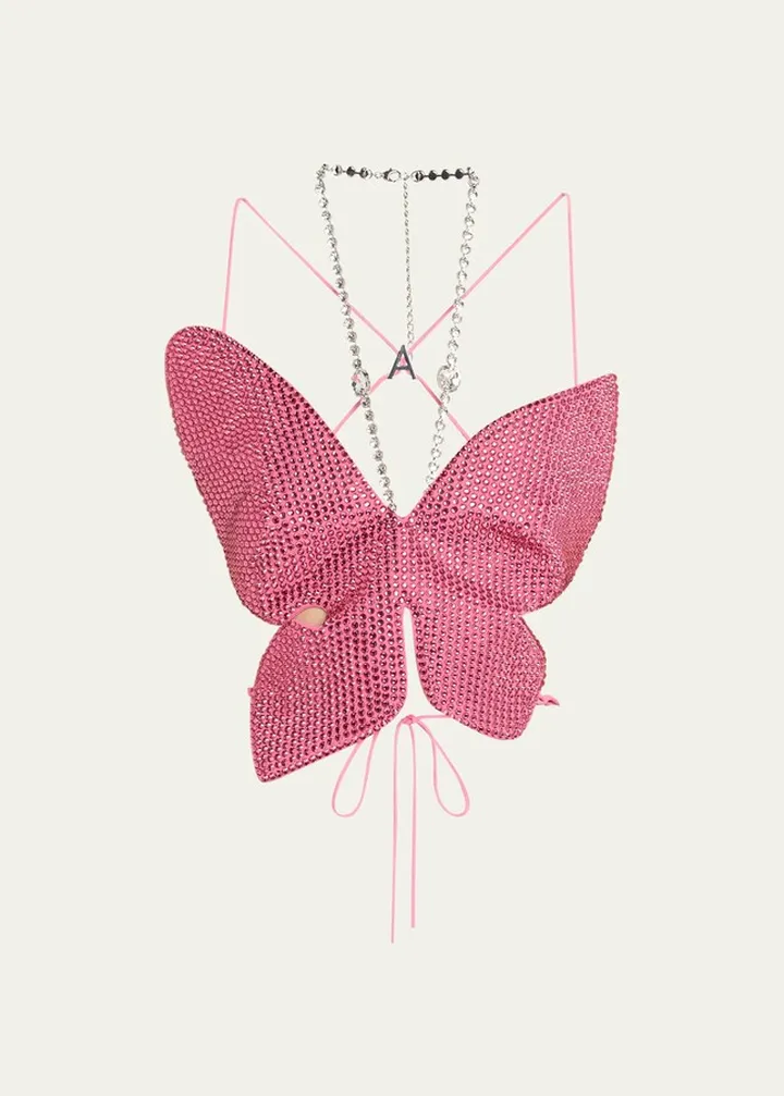 Crystal Embellished Butterfly Top