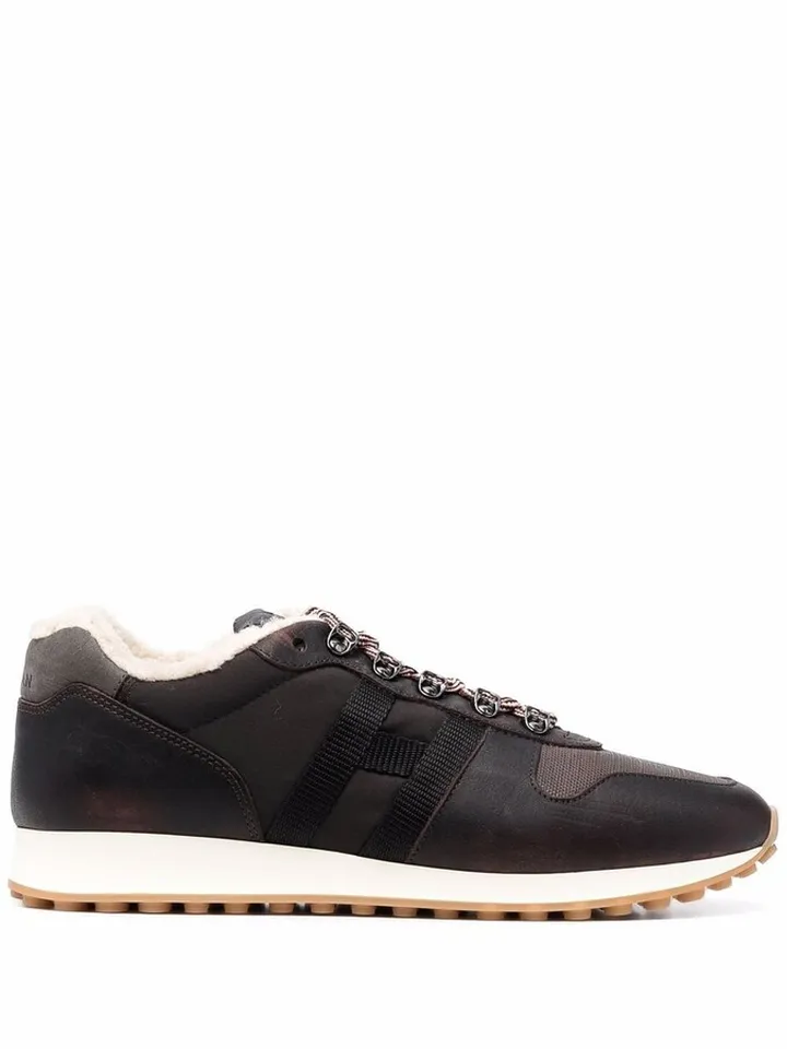 H383 panelled low-top sneakers