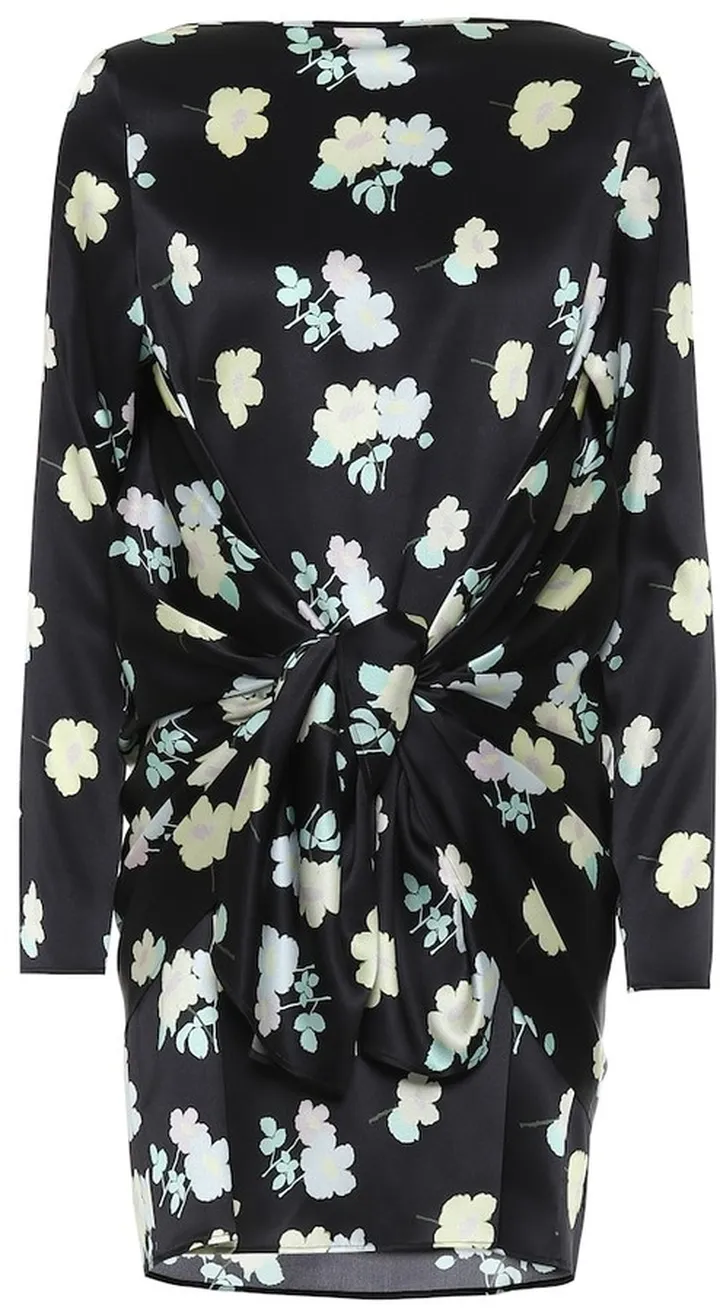 Judy floral stretch-silk minidress