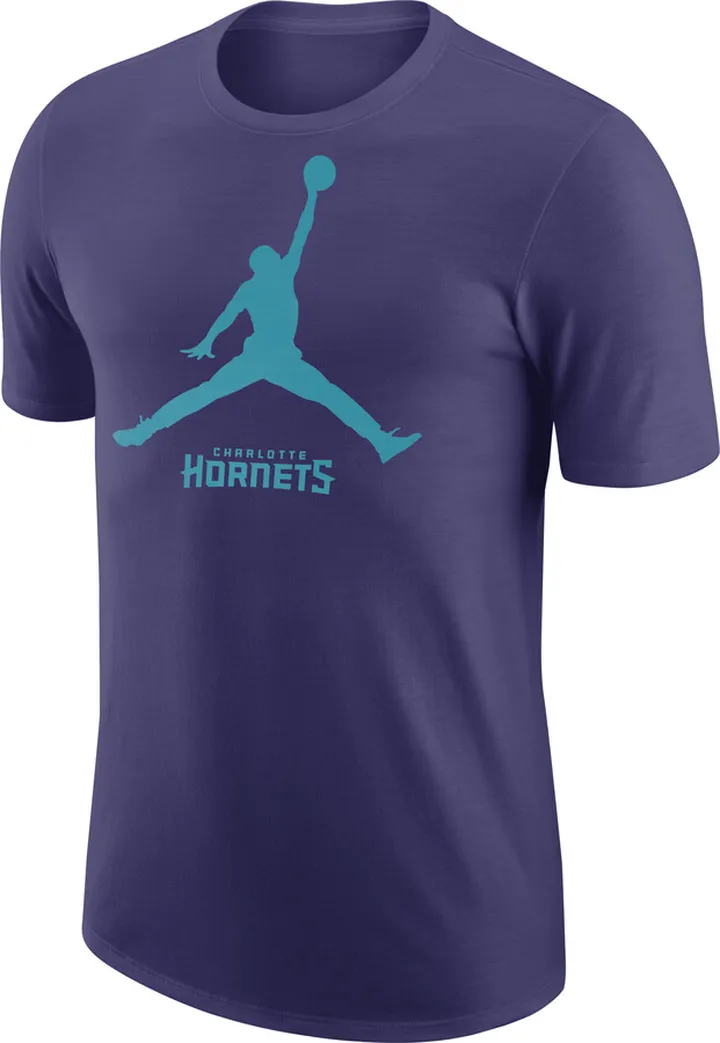 Men's Charlotte Hornets Essential Jordan NBA T-Shirt in Purple