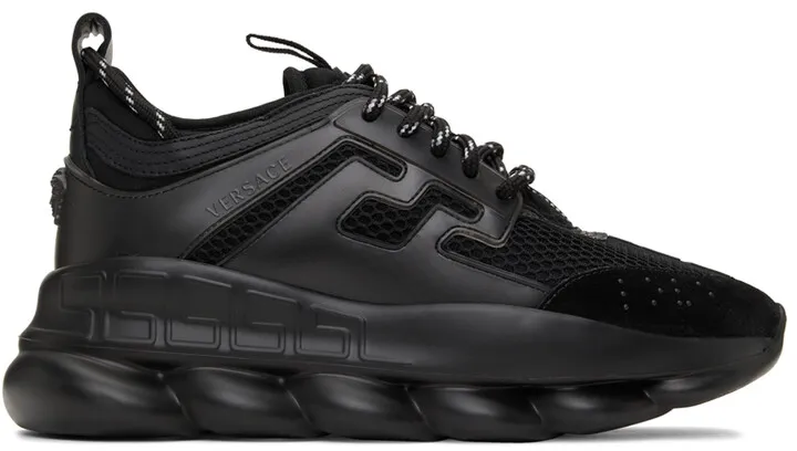 Versace Black Chain Reaction Sneakers