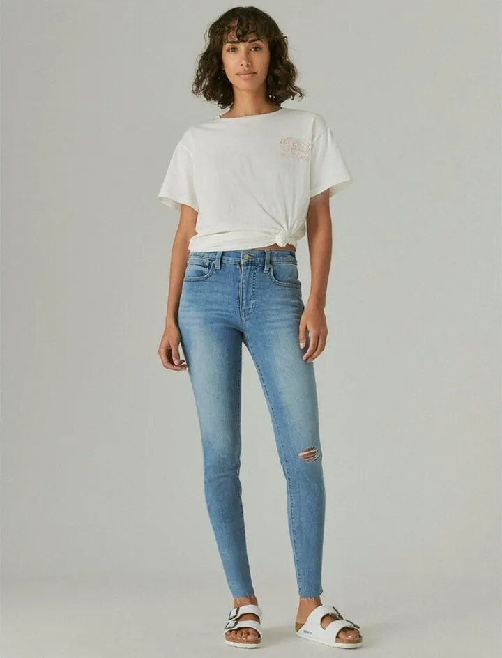 Lucky Brand Women's High Rise Bridgette Skinny Jean - Medium Blue 26 x 27