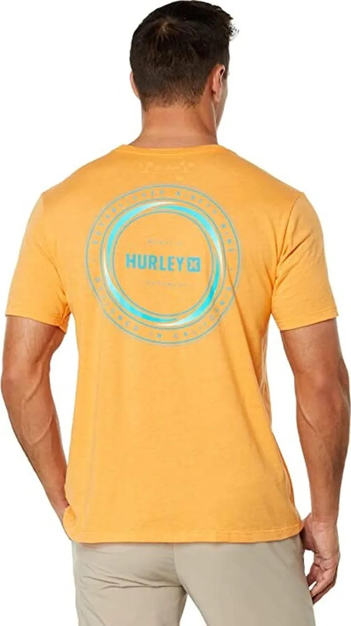Hurley Whirlpool Short Sleeve Tee (Nectarine) Men's Clothing