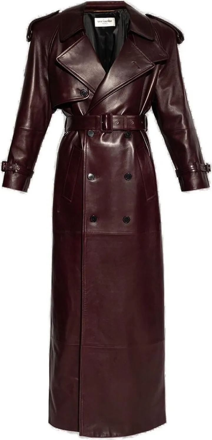 Saint Laurent Belted Waist Trench Coat