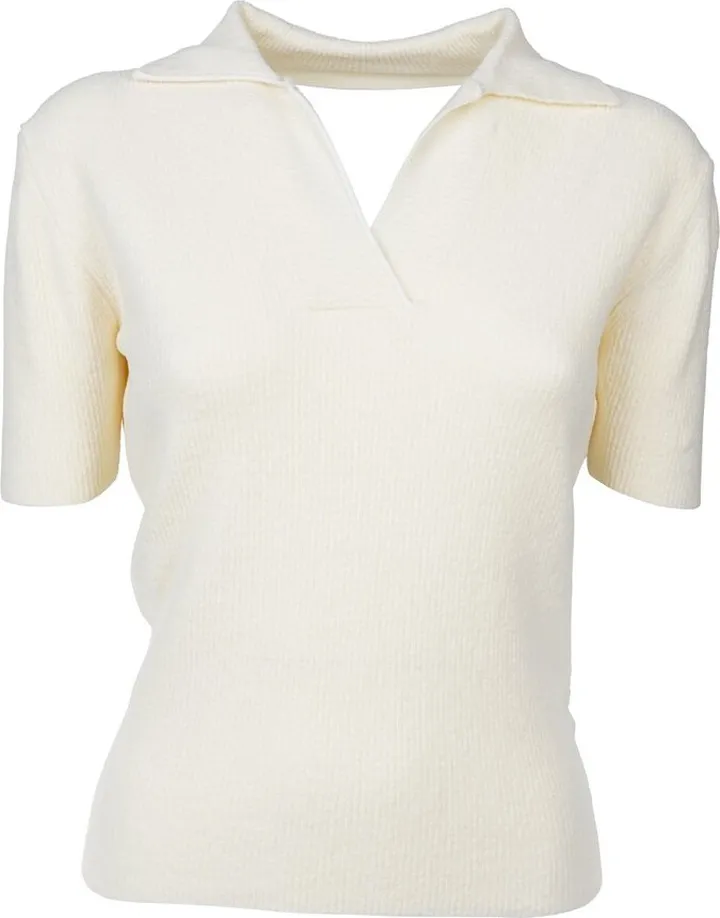 Jacquemus Fluffy Long Sleeved Polo Top