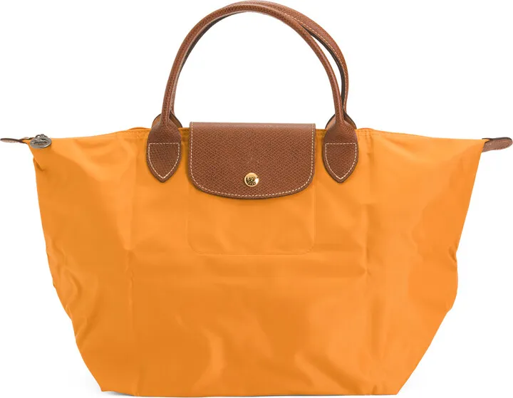 Le Pliage Original Nylon Tote With Leather Handles And Trim