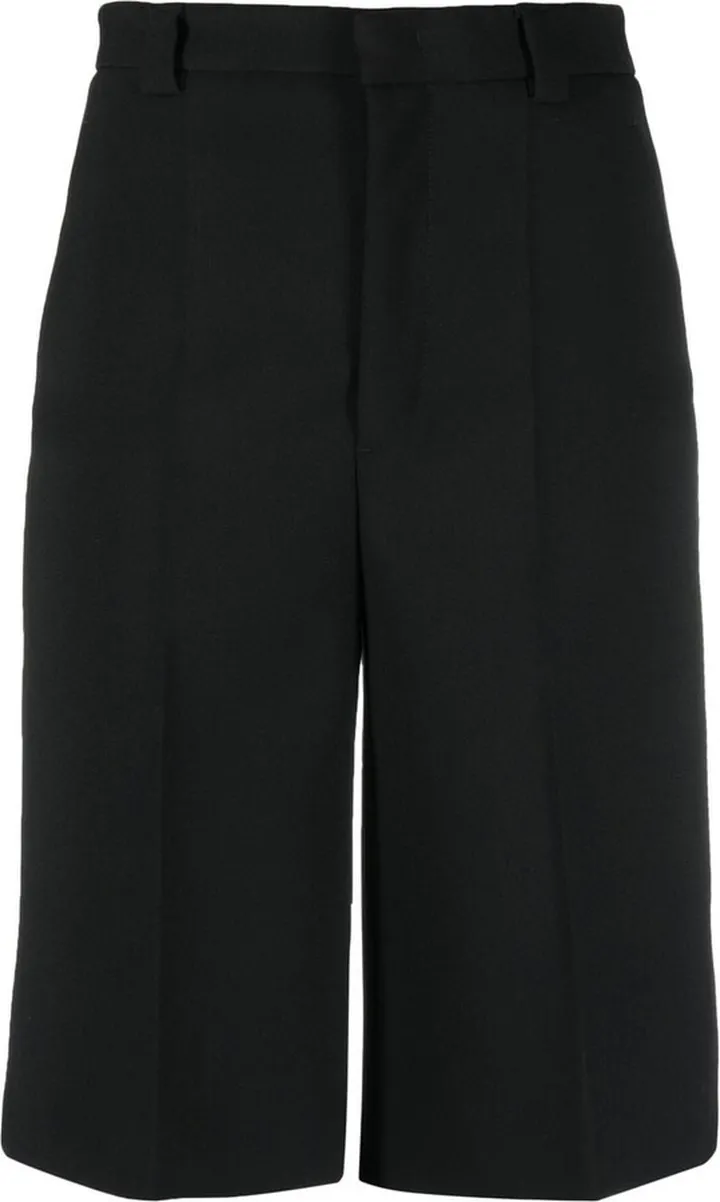 Knee-Length High-Waisted Shorts