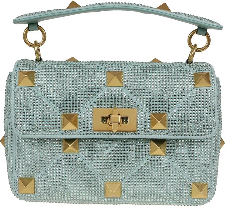 Medium Shoulder Bag Roman Stud Con Strass