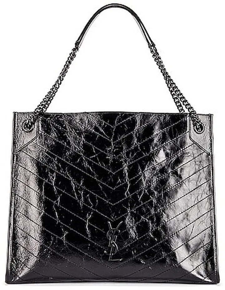 Saint Laurent Large Niki Monogramme Shopping Bag in Black
