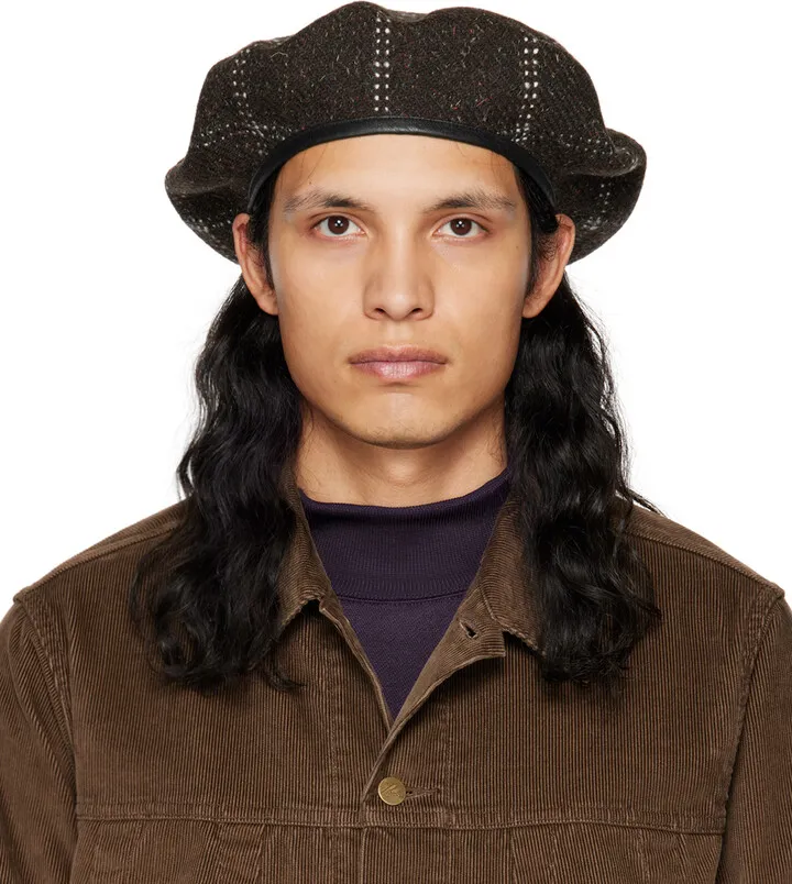 NEEDLES Brown Check Beret