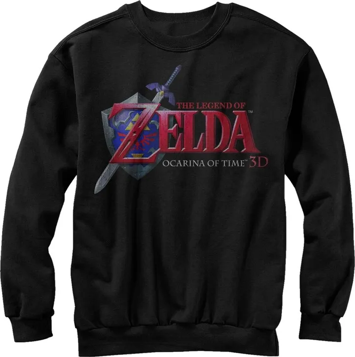 Men's Nintendo Legend of Zelda Ocarina of Time Sweatshirt - Black - Small