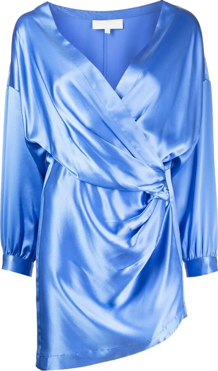Draped-Detail Mini Dress