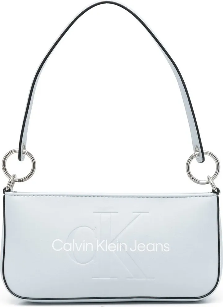 Embossed Logo Shoulder Bag