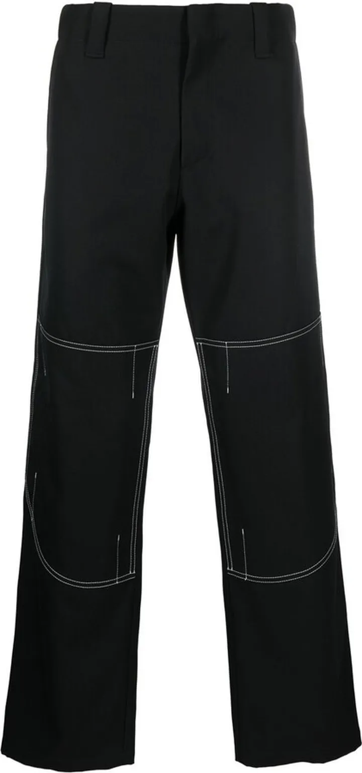 High-Waist Straight-Leg Trousers