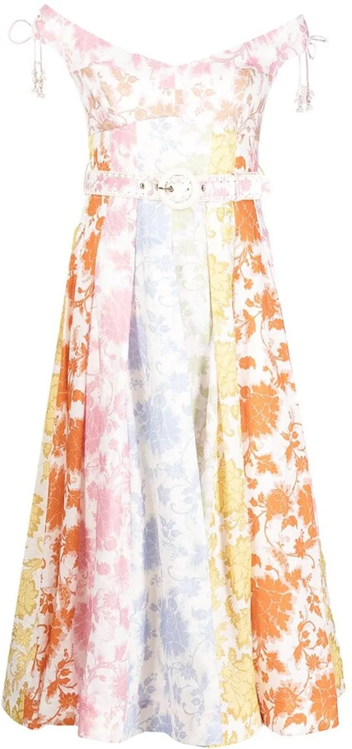 Postcard spliced midi dress