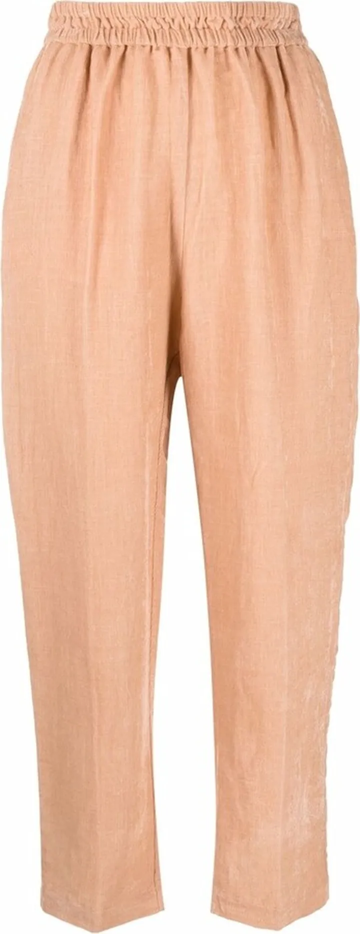 Elastic Waist Cropped Trousers