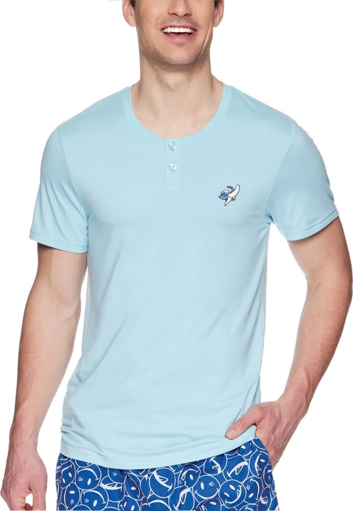 Joe Boxer Men's Super Soft Short Sleeve Banana Henley