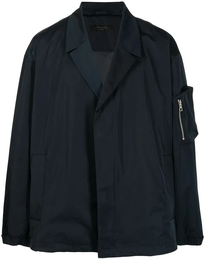 Lapel-Detail Bomber Jacket