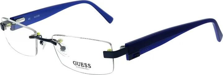 Guess GU 1630 BL Unisex Rimless Eyeglasses Blue 52mm