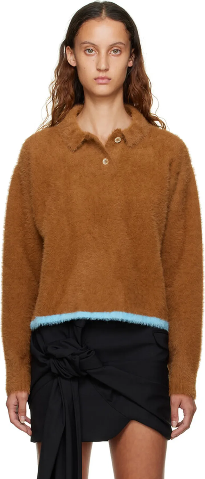 Jacquemus Brown Le Papier 'Le Polo Neve' Polo