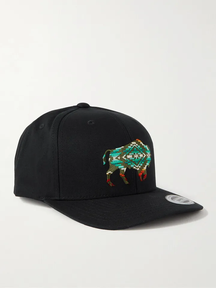 Buffalo Embroidered Cotton-Twill Cap