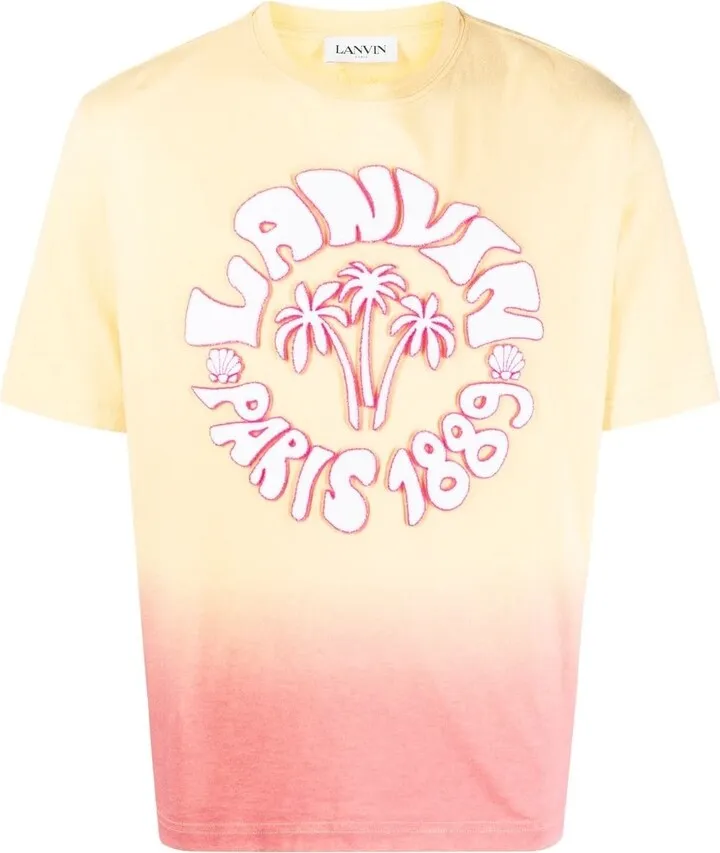 embossed logo ombré cotton T-shirt