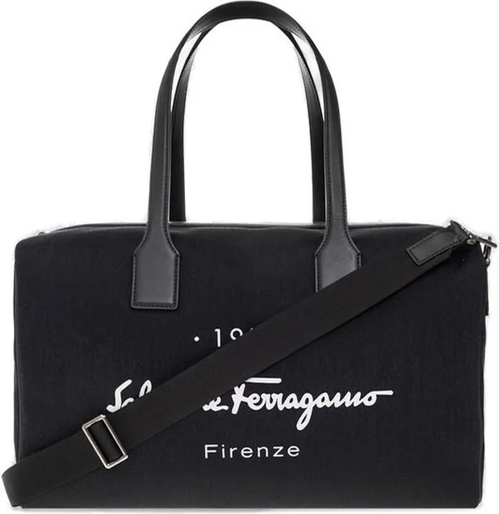 Salvatore Ferragamo Logo Printed Double Handle Holdall