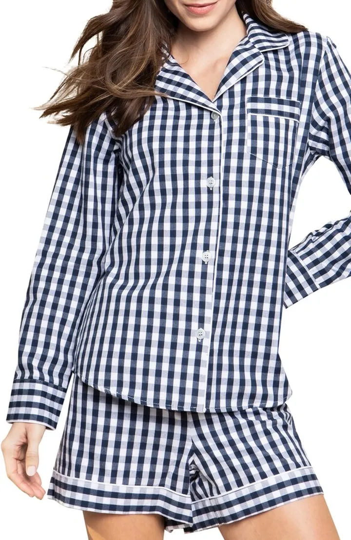 Gingham Cotton Short Pajamas
