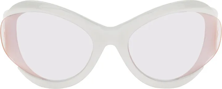 MCQ White Futuristic Sunglasses