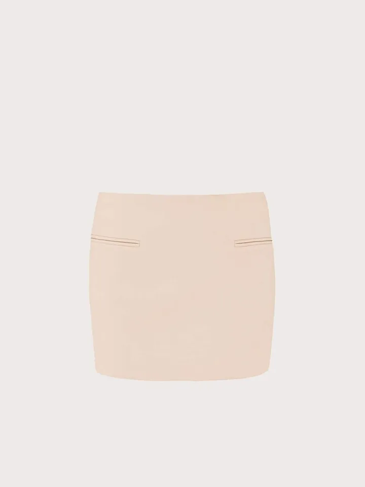 Ferragamo Women Straight mini skirt Beige