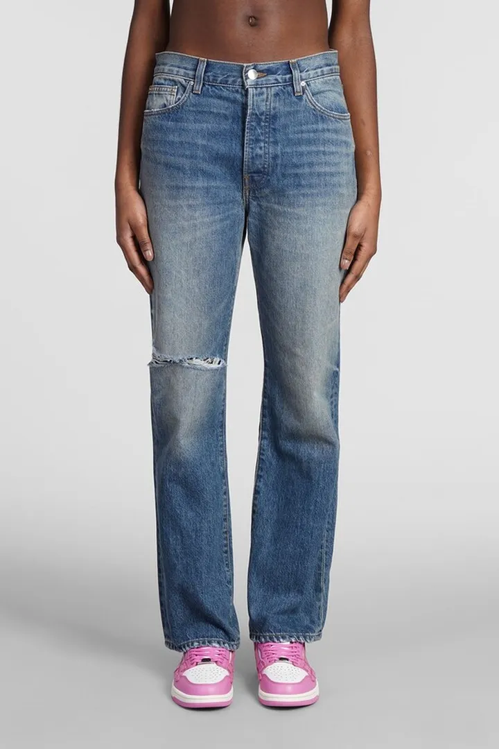 Jeans In Cyan Denim