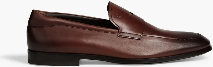 Leather penny loafers