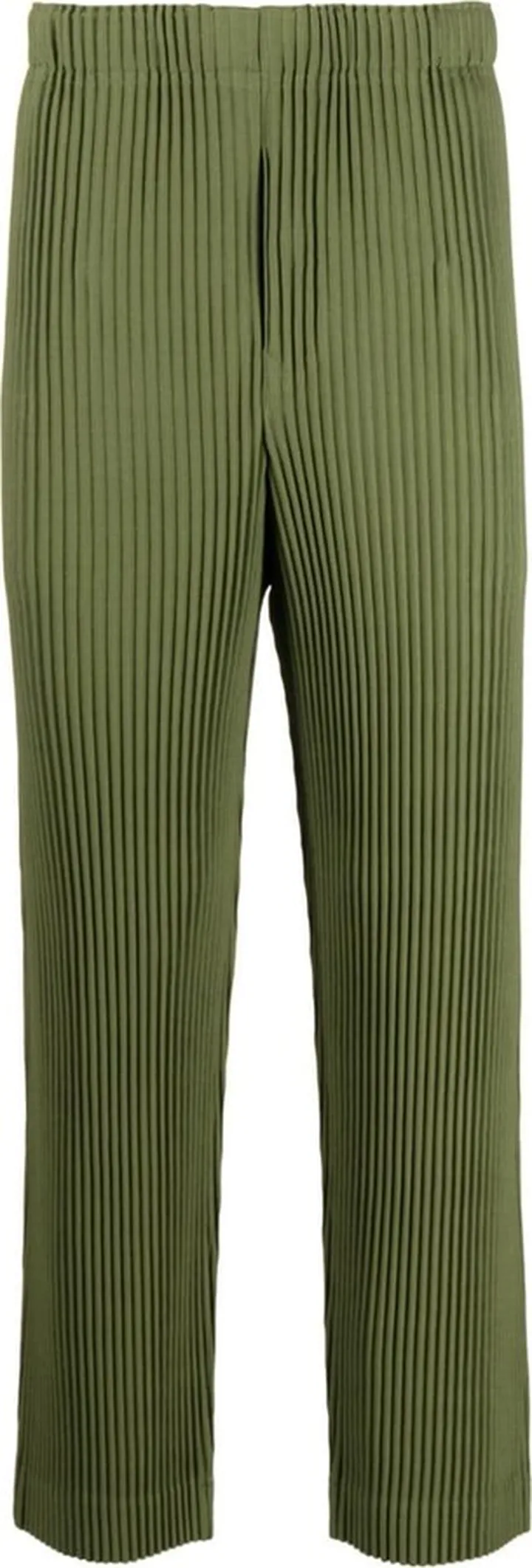 Pleated Straight-Leg Trousers