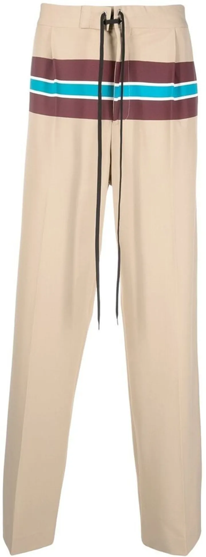 Stripe-Detail Straight-Leg Trousers