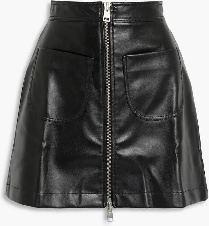 Faux leather mini skirt