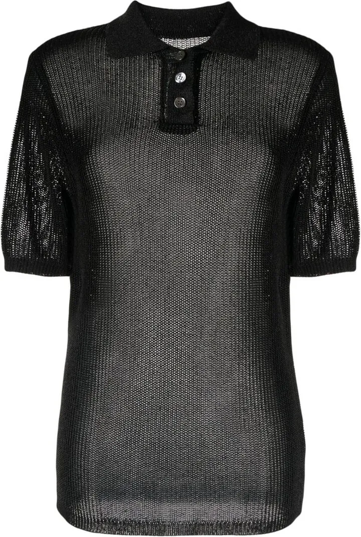 Crochet-Piqué Knitted Top