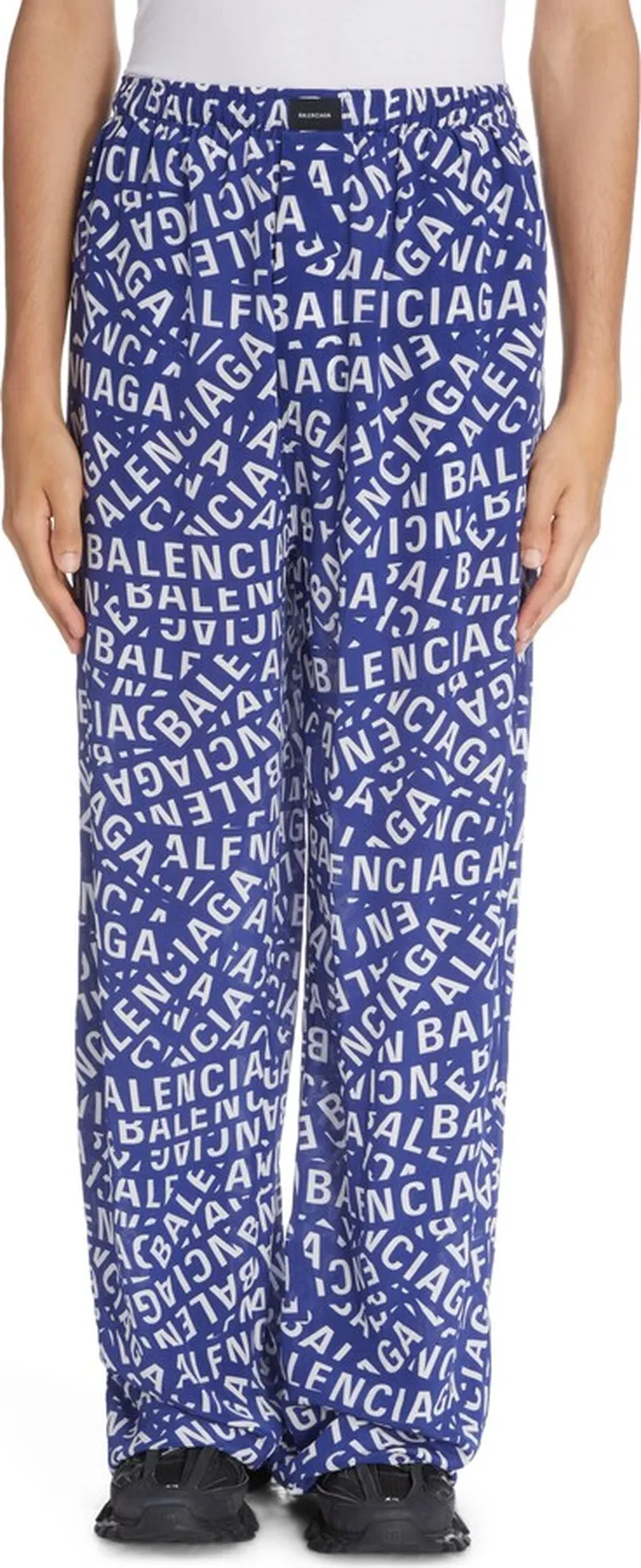 Logo Strips Silk Pajama Pants