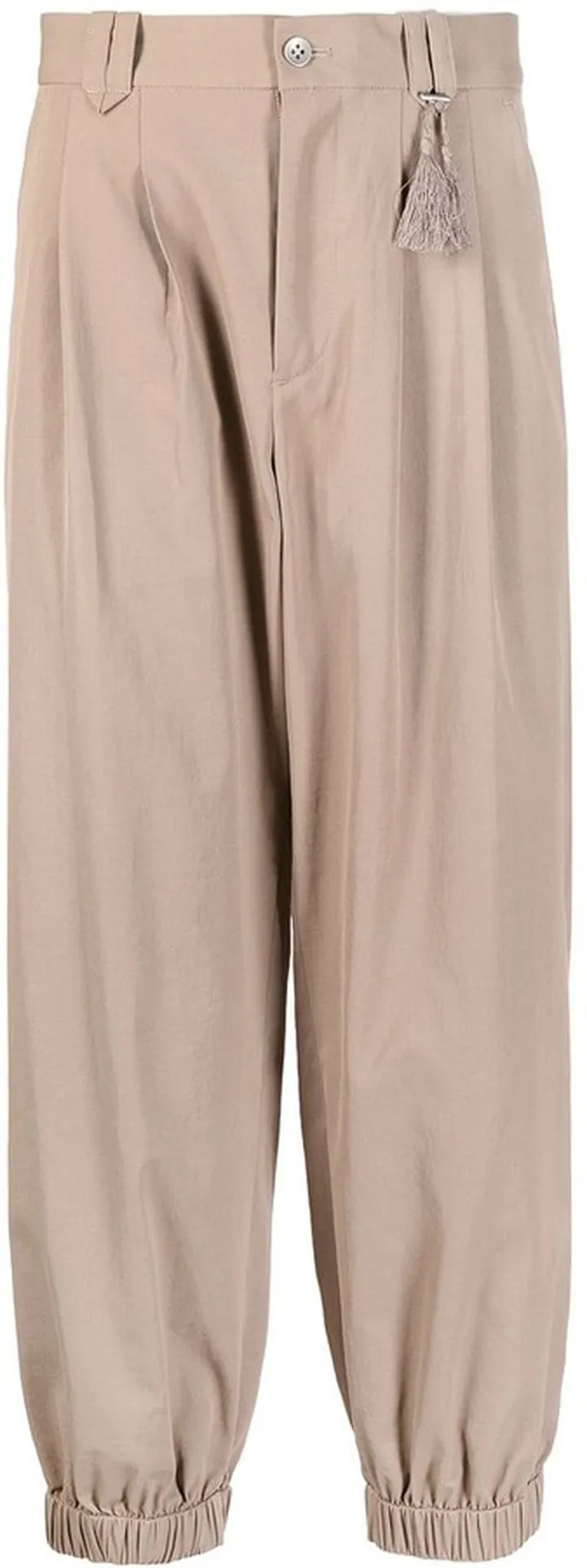Cropped Pleated Trousers