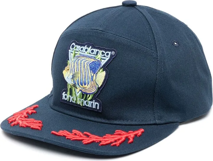Blue Fond Marin Embroidered Baseball Cap
