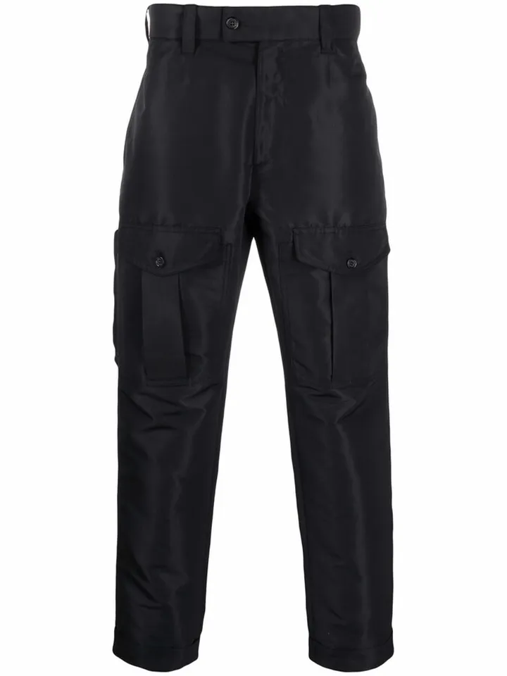 Tapered-Leg Cargo-Pocket Trousers