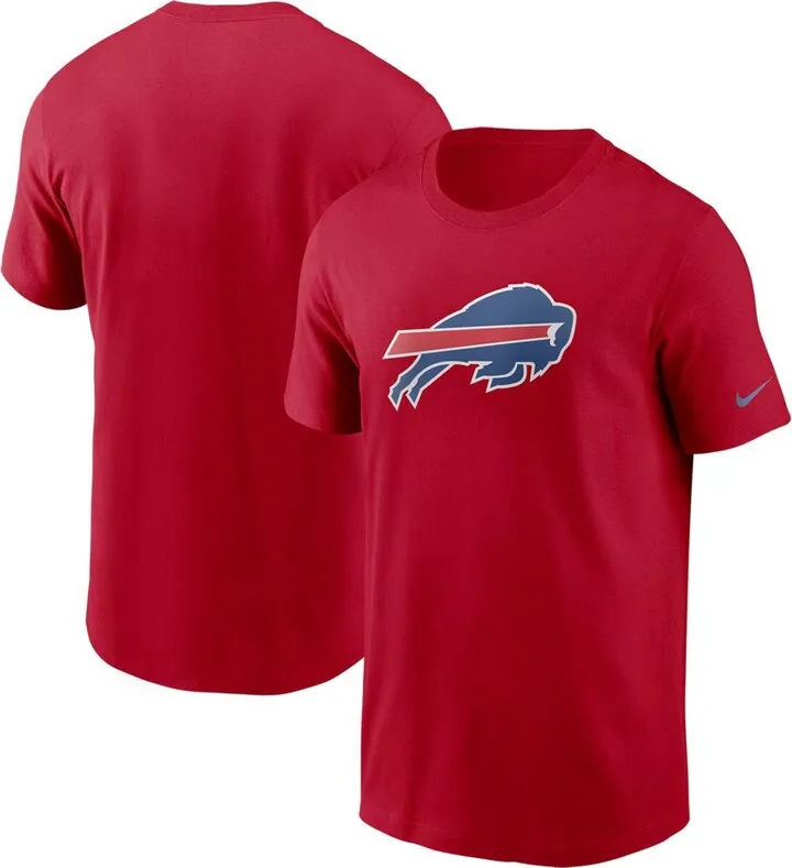 Men's Red Buffalo Bills Primary Logo T-shirt