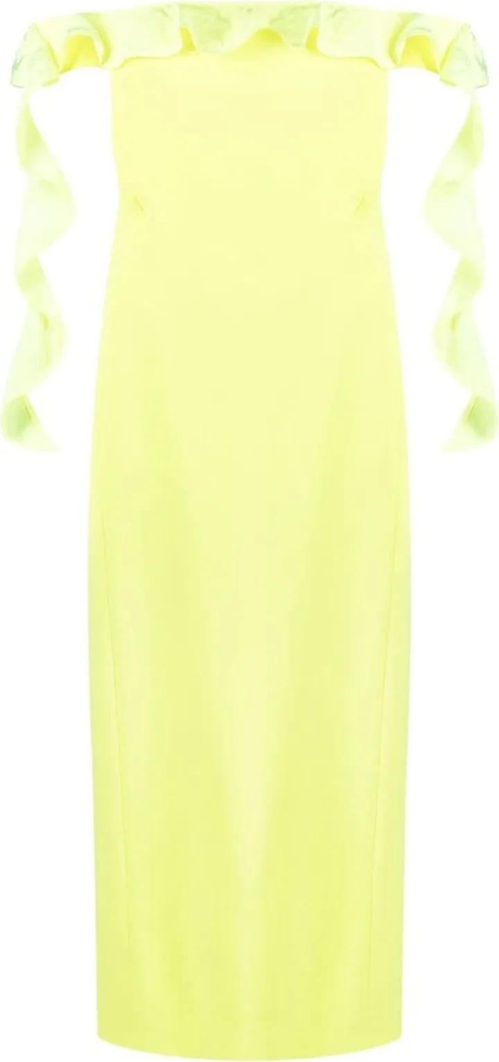 Ruffle-Detail Off-Shoulder Dress