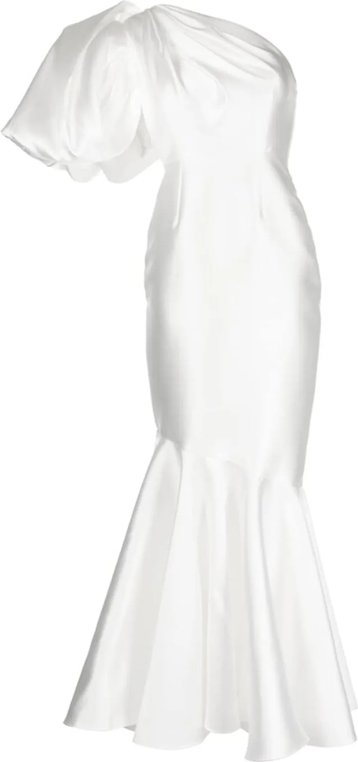 Summer one puff-sleeve maxidress
