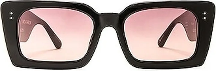 Linda Farrow Nieve Rectangular Sunglasses in Black